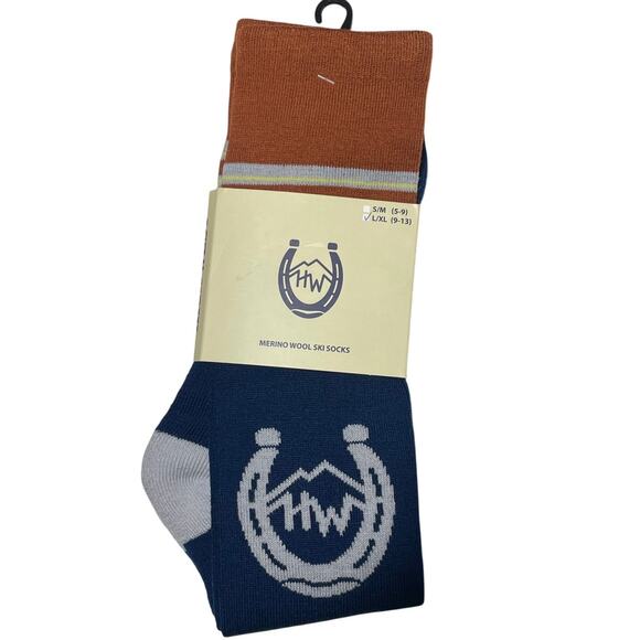 High West Merino Wool Ski Socks L/XL Park City Utah NEW - Picture 1 of 3